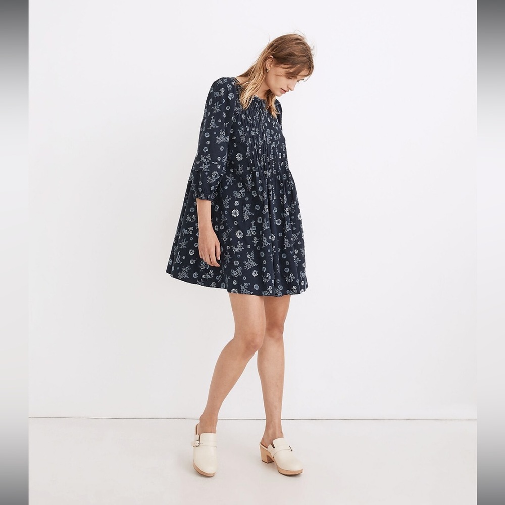 Madewell Puff Sleeve Dress in Cottage Floral NWT